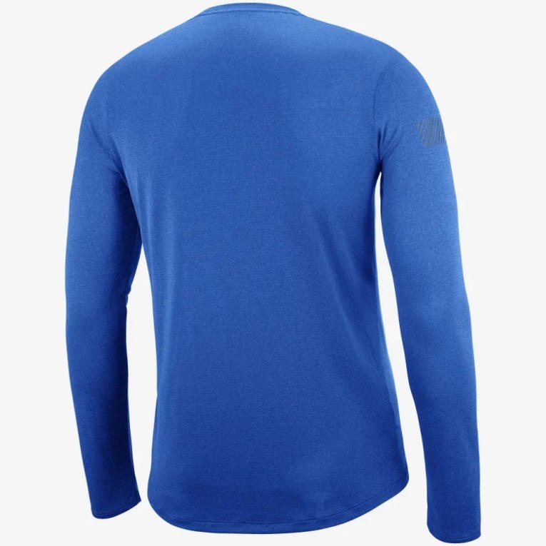 Salomon Agile Long Sleeve Men's T-Shirts Blue | CA 9P45